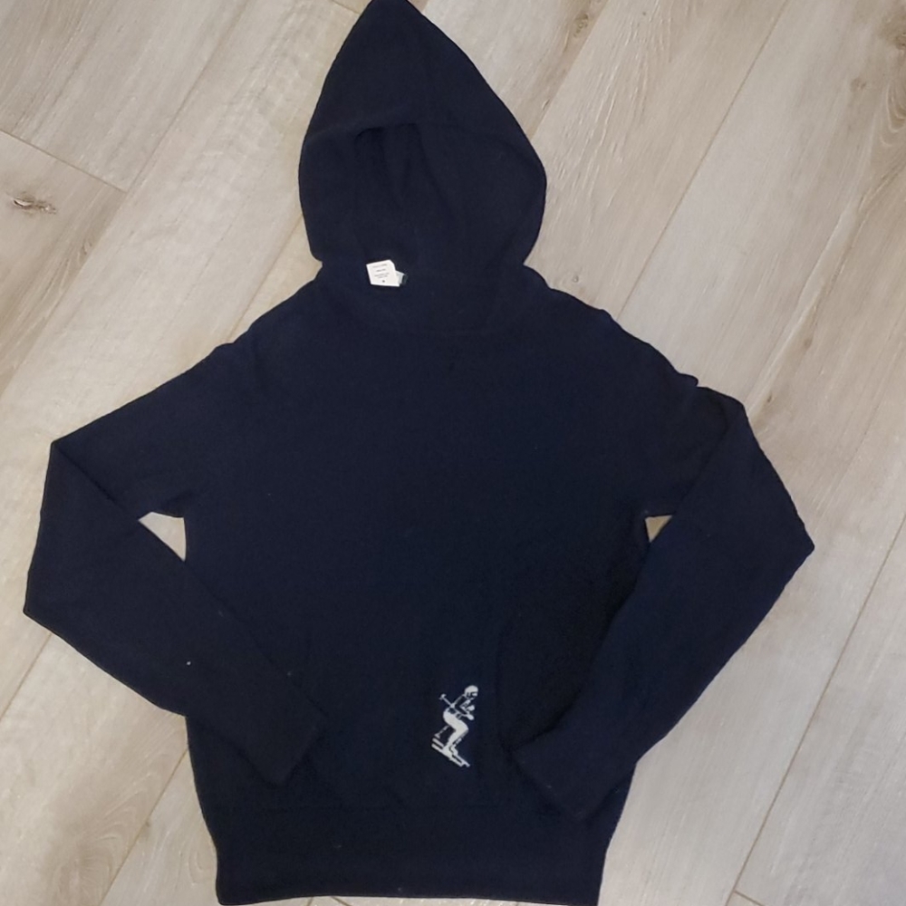 Navy blue Cashmere J Crew Hooded Sweater
